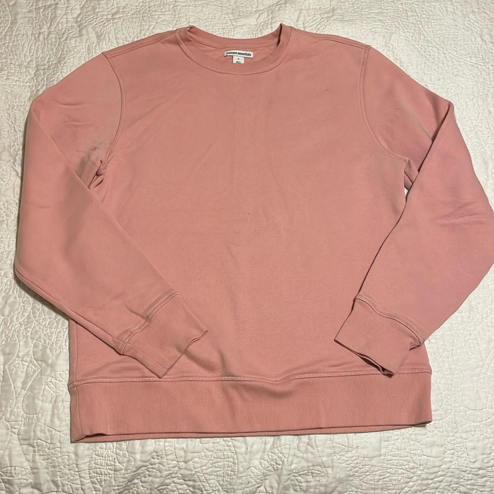 Pink Amazon Essentials Crewneck Sweatshirt